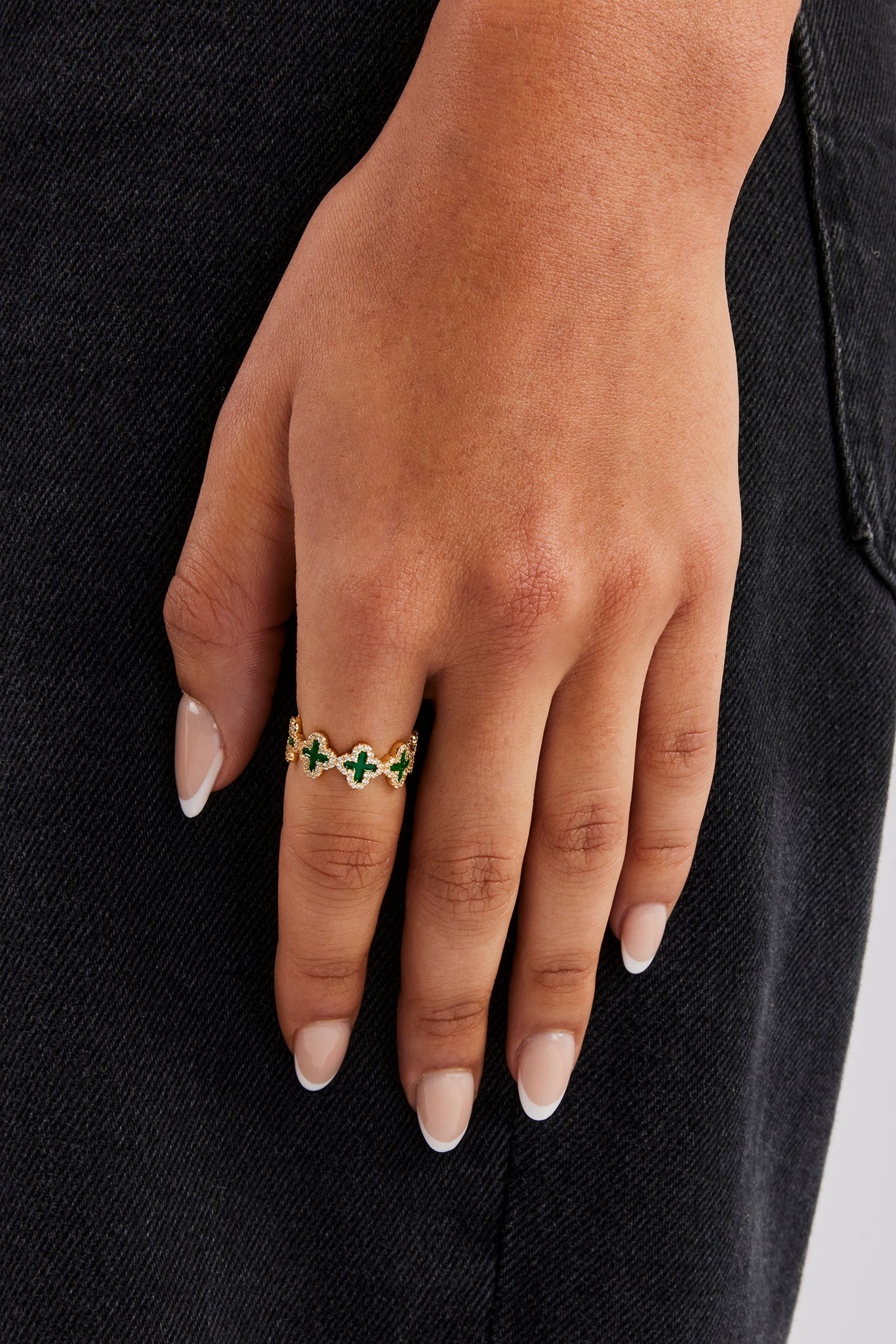 Grüner Verbindungsmotivring - 6mm